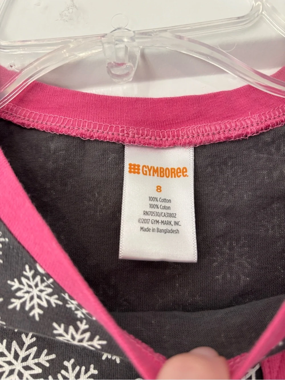 Gymboree Grey Winter Snowflake Long Sleeve Dress Sz 8